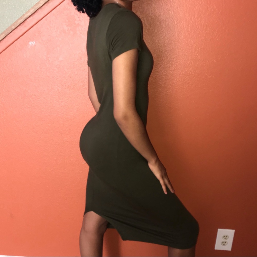 Military Green Body-con Dress